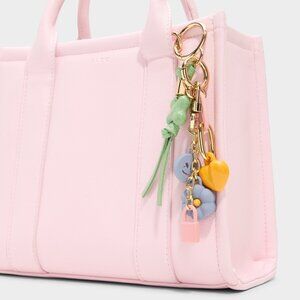 Dopamine Flower Heart Charm Satchel Bag